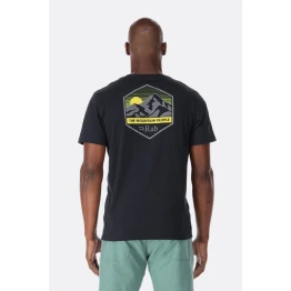 Футболка Rab Stance Mountain Peak Tee чоловіча Beluga чорна