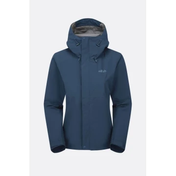 Куртка Rab Downpour Jacket Wmns жіноча Tempest Blue синя