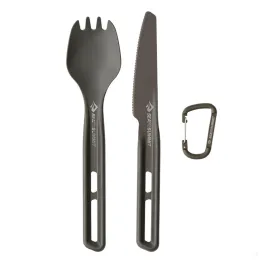 Набір столових приборів ложка та ніж Sea to Summit Frontier UL Cutlery Set сірий