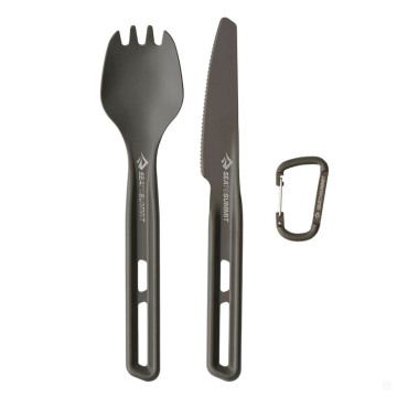 Набір столових приборів ложка та ніж Sea to Summit Frontier UL Cutlery Set сірий