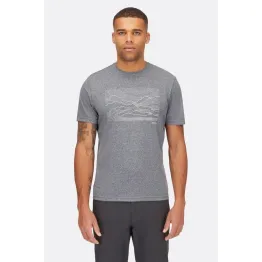Футболка Rab Mantle Outline Tee для чоловіків Beluga сіра чоловіча