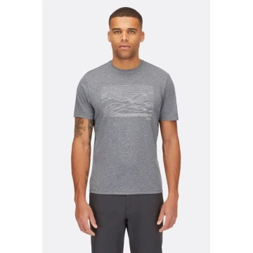 Футболка Rab Mantle Outline Tee для чоловіків Beluga сіра чоловіча 