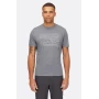 Футболка Rab Mantle Outline Tee для чоловіків Beluga сіра чоловіча 