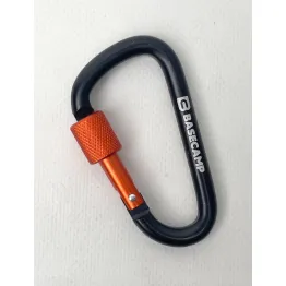 Карабін алюмінієвий сервісний Base Camp Delta 8 Screw Set Black чорний