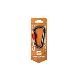 Карабін алюмінієвий сервісний Base Camp Delta 8 Screw Set Grey сірий