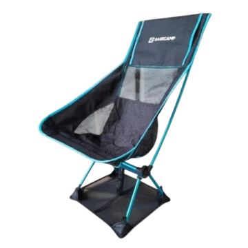 Крісло кемпінгове BaseCamp Compact L Black/Blue чорне/синє