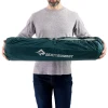 Килимок самонадувний Sea to Summit Comfort Deluxe Self Inflating Mat Large Rectangular Wide Rain Forest аквамарин