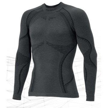 Термофутболка Accapi Ergowool чоловіча Iron/Black сіра/чорна