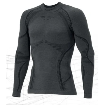 Термофутболка Accapi Ergowool чоловіча Iron/Black сіра/чорна