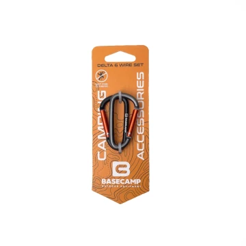 Набір карабінів Base Camp Delta 6 Straight Set Black/Grey чорний/сірий Набір карабінів Base Camp Delta 6 Straight Set Black/Grey чорний/сірий