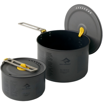 Набір посуду Sea to Summit Frontier UL Two Pot Set grey сірий