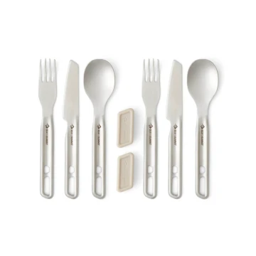Набір столового приладдя Sea to Summit Detour Stainless Steel Cutlery Set 2P 6 Pieces Stainless Steel