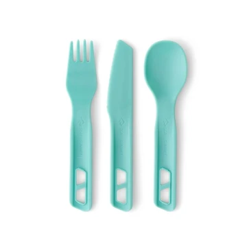 Набір столових приборів Sea to Summit Passage Cutlery Set 3 Piece Aqua Sea Blue блакитний