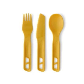 Набір столових приборів Sea to Summit Passage Cutlery Set 3 Piece Arrowwood Yellow жовтий