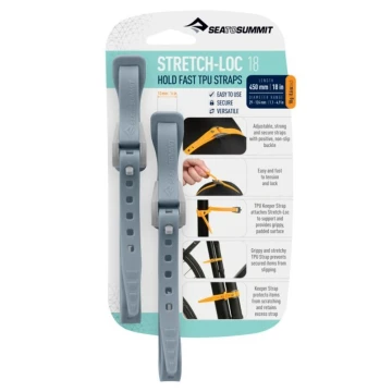 Набір стяжок Sea to Summit Stretch-Loc 18 12mm x 450mm 2 Pack Dusk сірий