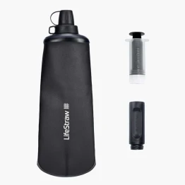 Пляшка-фільтр для води LifeStraw Peak Squeeze 1 л Dark Mountain Gray чорний