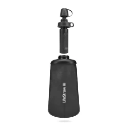 Пляшка-фільтр для води LifeStraw Peak Squeeze 0.65 л Dark Mountain Gray чорний