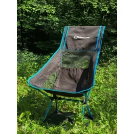 Крісло кемпінгове BaseCamp Compact L Black/Blue чорне/синє