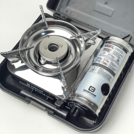 Портативна газова плитка Base Camp Camping Stove Mini чорна/сіра