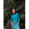 Термофутболка Accapi Ergowool жіноча Caribbean/White блакитна