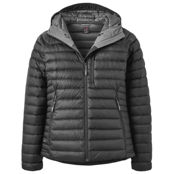 Куртка Rab Microlight Alpine Jacket Wmns жіноча Black/Graphene чорна/сіра